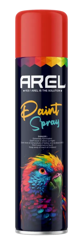 Arel Sprey Boya 300 ml Kırmızı renk aerosol kutusu